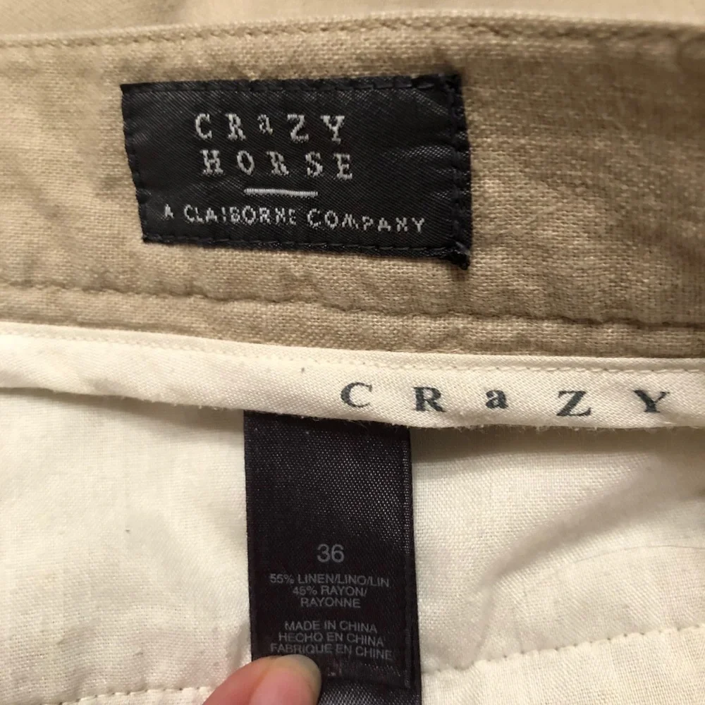 Men's Crazy Horse linen shorts in EUC